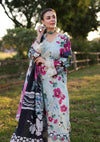 Another front image of beautifull AQUABELLA from ELAF's "PRINT CHIKANKARI" 2024 Collection.